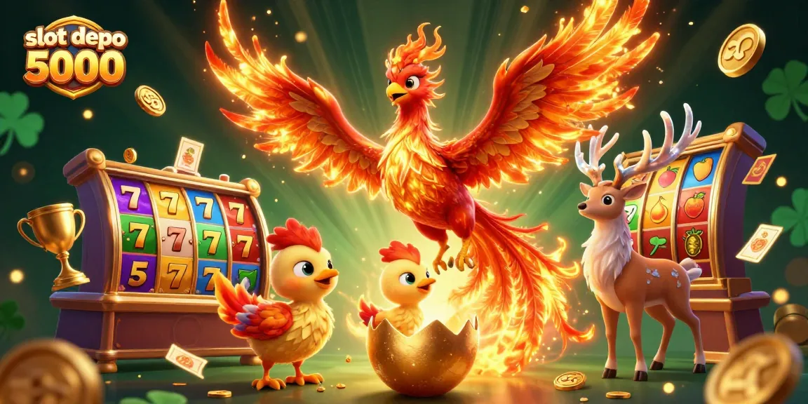 Experience winning with slot depo 5000 and dynamic casino elements in a vibrant 3D scene.
