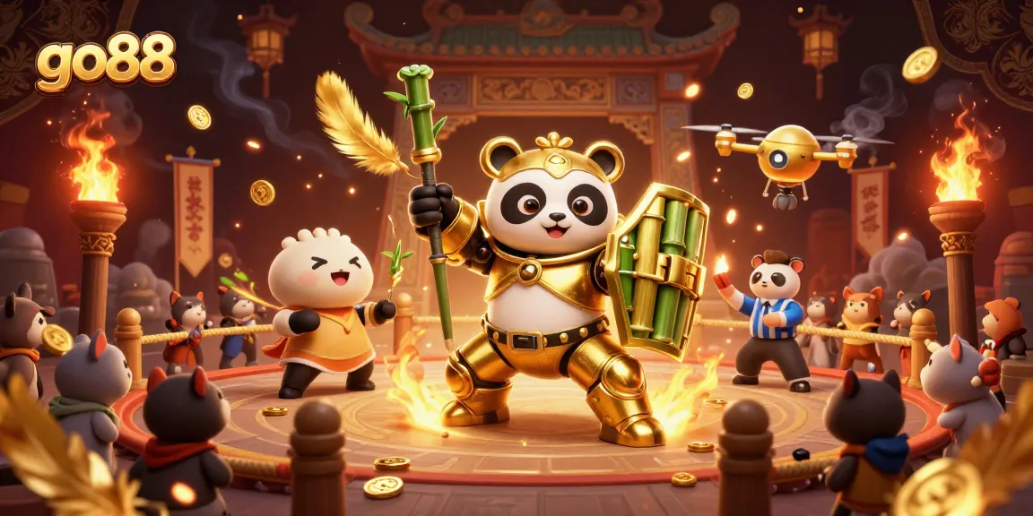 Engage in thrilling action with go88 at a vibrant online casino featuring 3D characters and dynamic game elements.