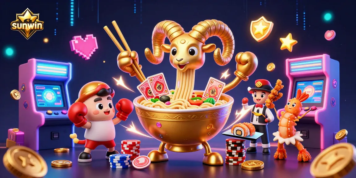 Play exciting games at sunwin with vibrant characters and themed casino elements.